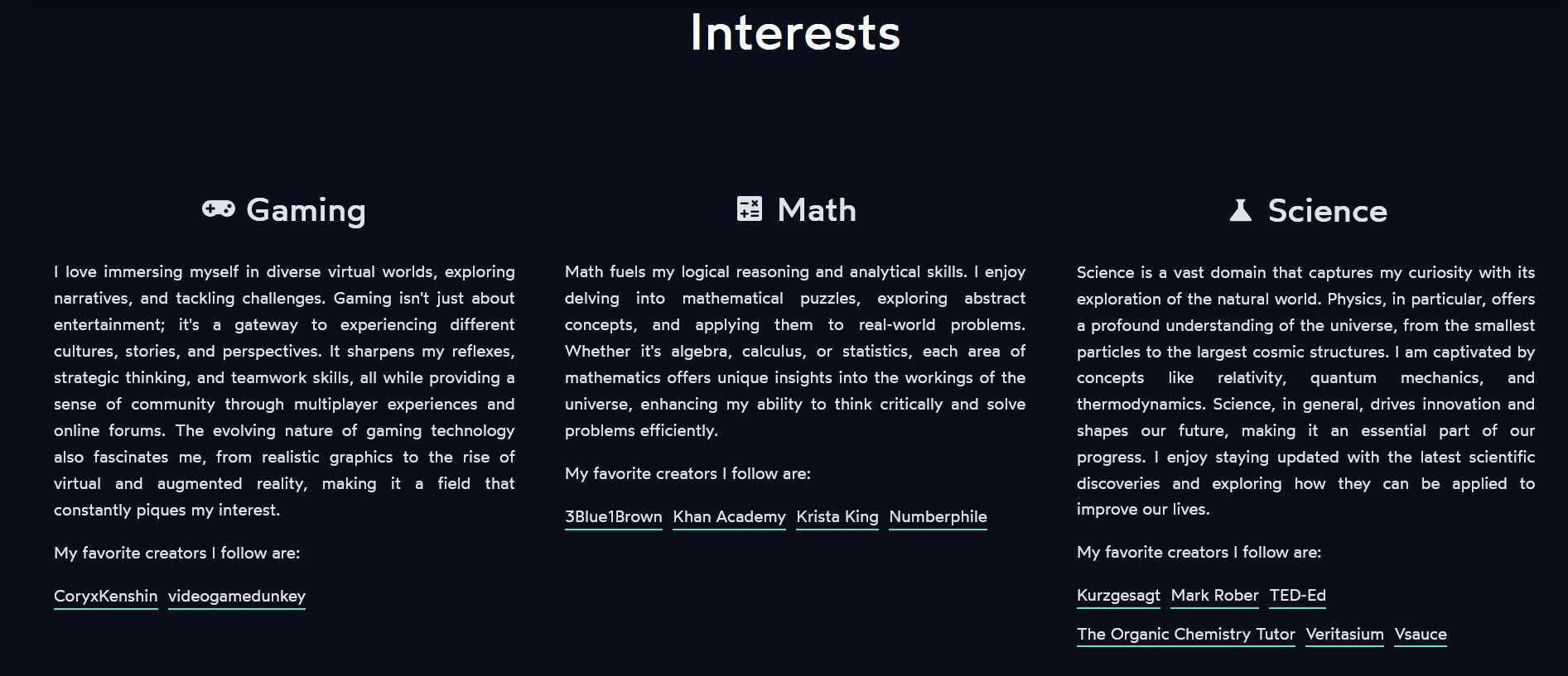 Projects Section